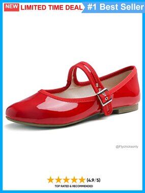 Mary Jane Ballet Flats Soft Cushion Padded Comfort Round Toe Walking Shoes